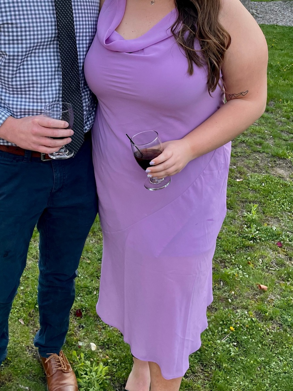 Abercrombie & Fitch Lilac Cowl Neck Slip Dress